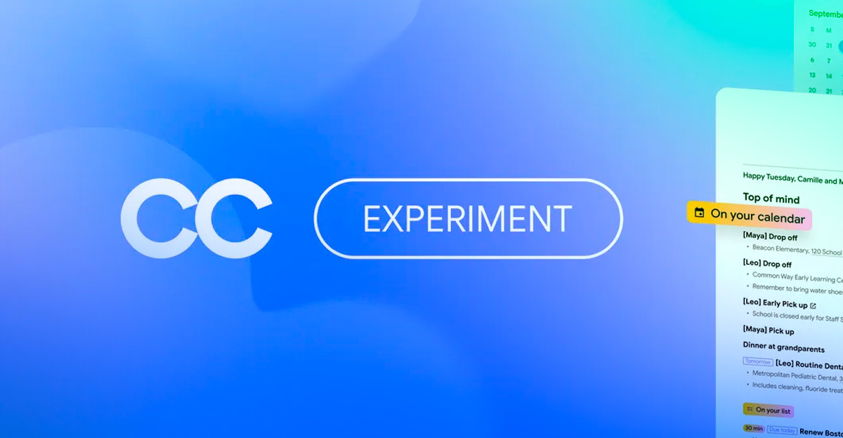 Google revela CC, assistente experimental de IA para rotina familiar