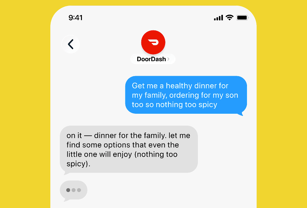 DoorDash lança agente de IA que aceita pedidos de comida por mensagem de texto
